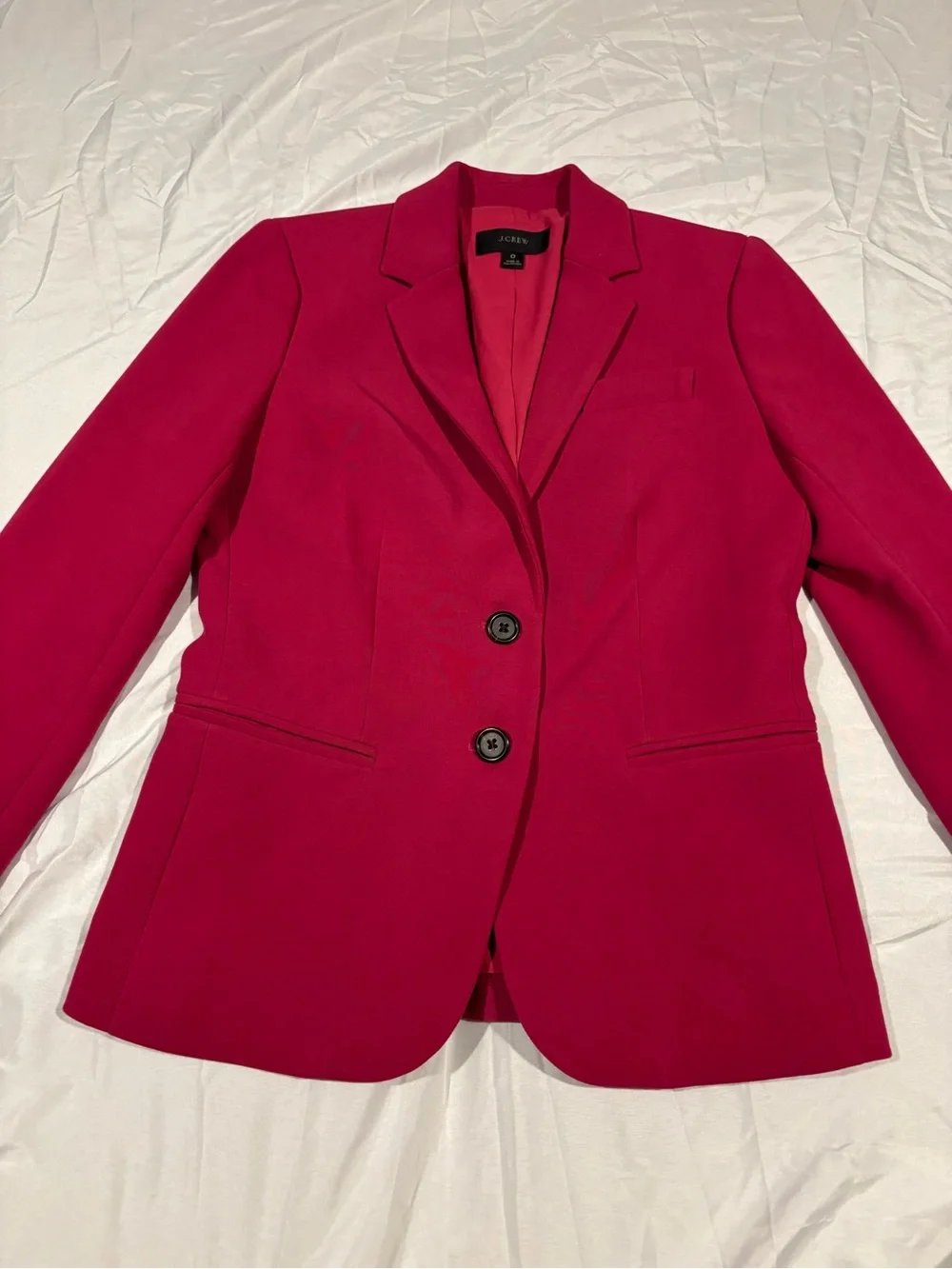 J. Crew Women's Bright Fuchsia Two-Button Blazer